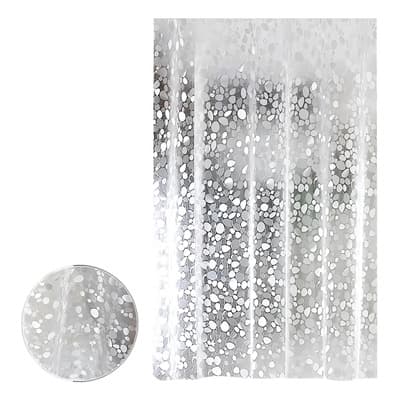 Gadnic Cortina De Baño Ducha Tela Impermeable Gadnic Bagno3 Ganchos Blanco Liso