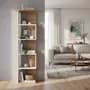 Fiplasto Biblioteca C/estantes Org Moderna 179x44 Cm Fiplasto 6006 Blanco/coco