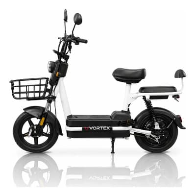 Vortex Bicicleta Electrica Canasto Vortex 12ah Suspension Rodado 14 Negro