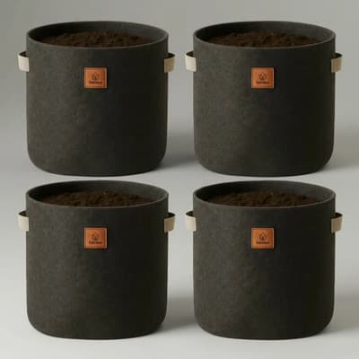 Cetrino Combo 4 Macetas Tela Geotextil 80 Litros Muy Grandes Cetrino Gris Geotextil 80l Reforzado