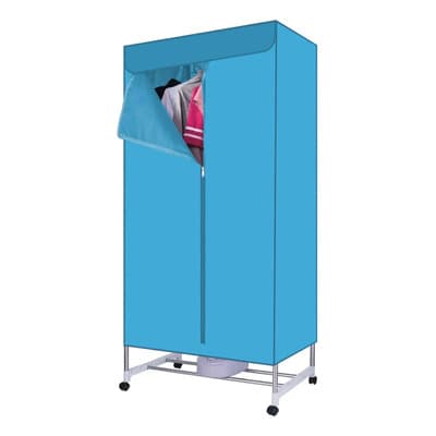 Distribuidora Lf Secador De Ropa Portatil Tender Vertical 2en1 Con Motor Azul