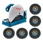 Bosch Sierra Sensitiva Bosch 2400w Gco 14-24 + 5 Discos 350mm Azul