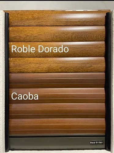 Real Roller Persianas Aluminio Símil Madera Inyectado X Metro Cortinas