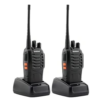 Baofeng Pack 2 Transmisor 2 Vías Baofeng Bf-888s Negro Bandas De Frecuencia Uhf