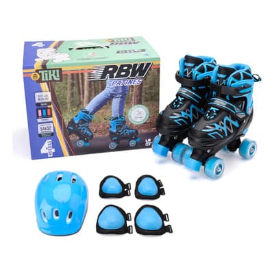 Rbw Patin Extensible 4 Ruedas Rbw Con Protecciones Rainbow Color Celeste T Talle De Los Patines S 31 Al 