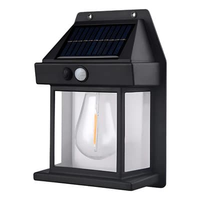 Helitec Foco Aplique Led Solar Luz Calida Sensor Exterior X1 Blanco