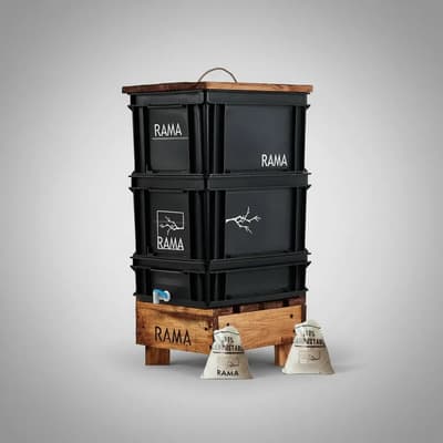 Rama Somos Compostera 40 Ltrs Con Canilla + Mesa Y Tapa Negro