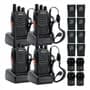 Baofeng Kit X4 Handy Walkie Talkie Baofeng Bf-888s 16ch + Baterias Negro