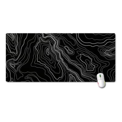 Omaigat Mouse Pad Gamer Omaigat Topografía Negro Xxl | 900x400x3mm Topografía A