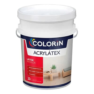 Colorín Colorín Acrylatex Pintura Latex Interior Mate 20 L Blanco