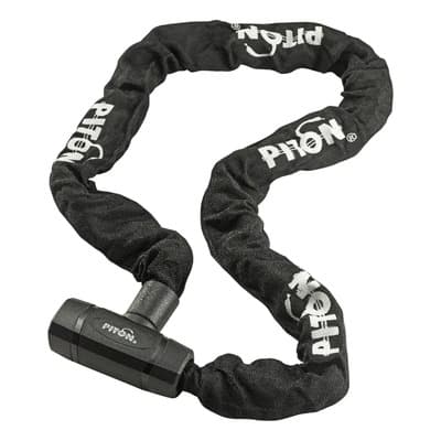 Piton Candado Linga De Acero Inoxidable Negro Piton Ty757 Con Llave 2 Piezas
