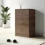 Mosconi Cajonera Comoda 4 Cajones Dormitorio Dakar Zero 91×53×38 Cm Color Nebraska Gris