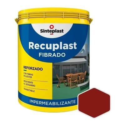 Sinteplast Recuplast Fibrado Techo/terraza Membrana Liquida X 4 Lts Color Teja Mate