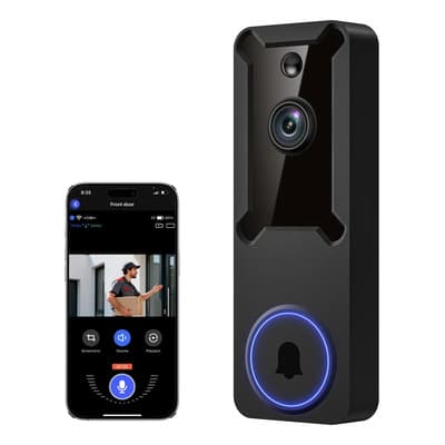 General Timbre Cam 1080p,wifi,detec Hum,intercom,nube Negro