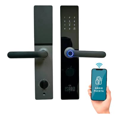 Isard Cerradura Digital Biometrica Bluetooth Isard - Aluminio Negro