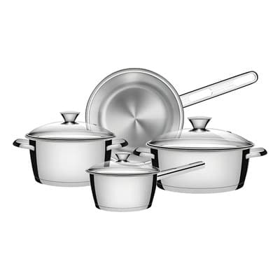 Tramontina Batería De Cocina Tramontina Allegra 65650/324 Con 4 Piezas Acero Inoxidable Triple Fondo