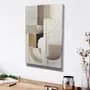 Decofactory Cuadro Lienzo Arte Minimalista Moderno Decorativo 75x50 Blanco