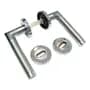 Currao Manija Doble Currao Tropea Aluminio Cromo Satinado Interior Satinado Cromo