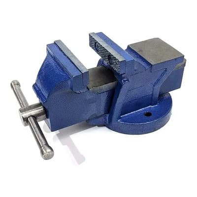Winman Morsa De Banco Fija N°5 Con Yunque Profesional Azul