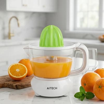 Aitech Exprimidor Eléctrico Juguera 700ml 45w Jugos Naturales Cítricos Naranja Limón Pomelo Rápido Práctico