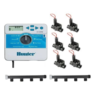 Hunter Combo Riego Automatico Controlador Hunter Xcore 6 Valvulas