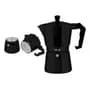 Vonne Cafetera Aluminio Italiana Negra 6 Tazas Cafe Vonne Color Negro