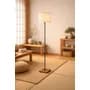 Vault Lampara De Pie Oriental Metal Minimalista Hecha Con Hierro Japan Lienzo Blanco Negro