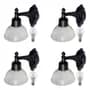 Zuluz Pack 4 Faroles Coloniales Exterior Pared Zuluz 500 Led E27 Luz Cálida