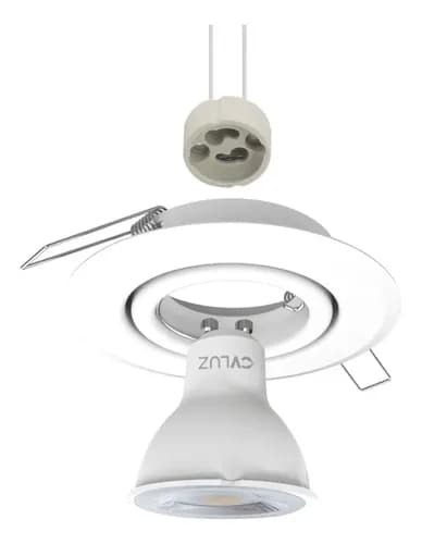 Spotsline Lampara Dicroica Led 6w + Spot Embutir Movil Circular Techo
