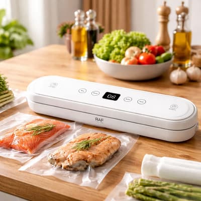 Raf Selladora Al Vacío Raf R.74001 Blanco 80w Táctil