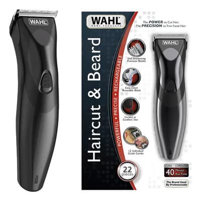 Wahl Cortadora De Pelo Wahl 09639-028 Rinseable Cortabarba Inalámbrica Negro