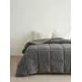 Ganga Home Acolchado Corderito Reversible King 280x240 | Ganga Home Gris Microfibra Pre-washed De Un Lado Y Cor