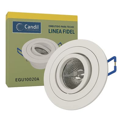 Candil Spot Embutir De Aluminio Blanco Negro Fidel Apto Dicro Led