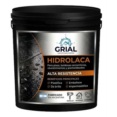 Grial Hidrolaca Pisos Sellador Baldosas 4 Lts Natural Brillante