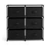 Cg Cajonera Doble 6 Cajones Organizador Dormitorio Baño Living Negro