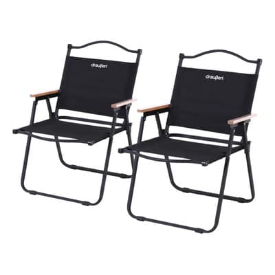 Draußen Combo Reposera Silla X2 Plegable Draußen Reforz 120kg Playa Negro