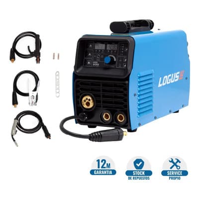 Logus Soldadora Electrica Inverter Mig Tig Electrodo Slm210 Logus Azul/negro