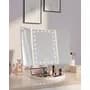 Crystal Home Espejo Maquillaje Giratorio 180 Pantalla Táctil Luz Led Ajus Blanco