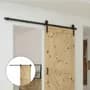 Cintek Puerta Corrediza Kit Granero Riel 2 Metros Con Puerta Madera 90cm Machimbre Kit De Herrajes Granero 