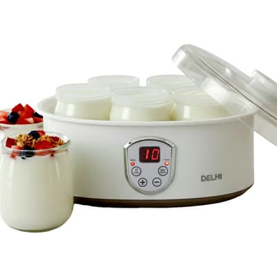 Delhi Yogurtera Corte Automático Digital Delhi 1.2l 20w 7 Vasos Color Blanco
