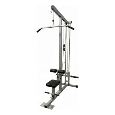 Gmp Maquina Dorsalera Gym Y Remo A Discos Gimnasio Gmp Estructura Gris Tapizado Negro