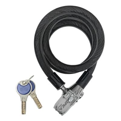 Libercam Candado Linga Tipo Piton Acero Cadena Moto Bici + Alarma Plateado