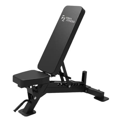 Fibra Fitness Banco Regulable Gimnasio Multiangular Ejercicio Profesional Negro