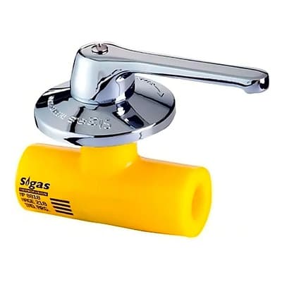 Sigas Llave De Paso Esférica Sigas Dema 25mm Termofusión Gas Anticorrosiva