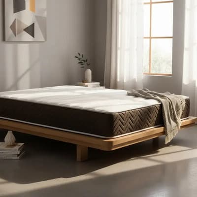 Springwall Colchón De Resortes En Caja Springwall Upper Plus De 2 Plazas 140x190 Cm Color Chocolate Blanco