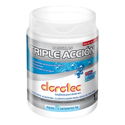 Clorotec Pastillas De Cloro Triple Accion 1 Kg Clorotec