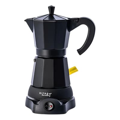 Ditron Cafetera Electrica Tipo Italiana 500w 6 Pocillos Automatico Color Negro