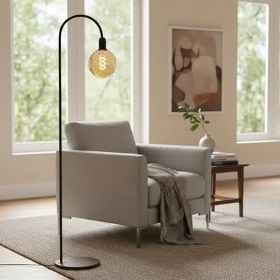 Luz Del Sur Lámpara De Pie Tina Industrial Sin Pantalla Sin Pantalla Oxido