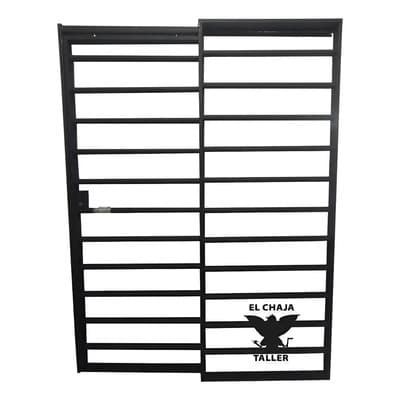 El Chaja Puerta Balcon 200x200 De Tubos Horizontales 32 Mm De Diamet Negro