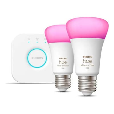 Philips Philips Hue White And Color Ambiance Kit De Inicio: 2 Lámparas Inteligentes E27 (1100) Hasta 1055 Lú